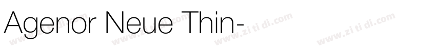 Agenor Neue Thin字体转换